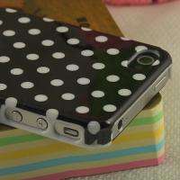 Fancy Black Spot Back Case Skin Cover for Apple Iphone 4 4th 4G 4S 