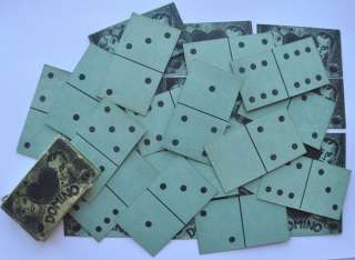 1920s Estonia Vintage Domino Card Game Set  