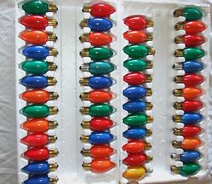 50 replacement bulbs for Christmas Lights. Colored. Mixed lot. Large 