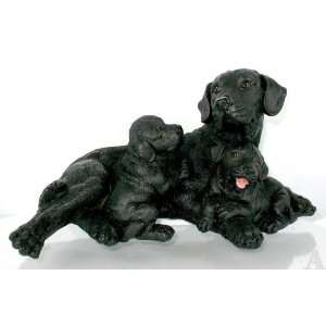   Black Labrador Dog Indoor Outdoor Statue Figure