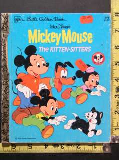 1977 Mickey Mouse The Kitten Sitters Little Golden Book  
