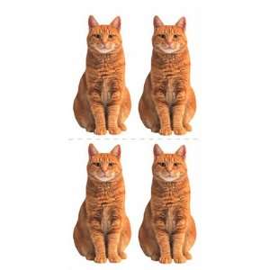  Red Tabby Cat Scrapbook Stickers