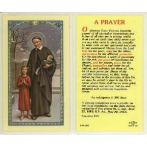  Prayer to St. Vincent de Paul Holy Card (800 200) (E24 562 