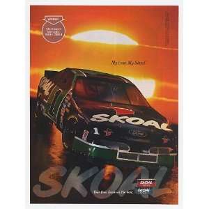  1995 NASCAR #1 Car Skoal Tobacco Print Ad (11142)