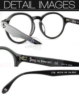 EyezoneCo] SIMO Eyeglass LILY Full Rim Acetate Oval Round Style Black 