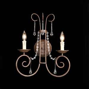 Crystorama 5202 DR CL MWP, Soho Candle Crystal Wall Sconce Lighting, 2 