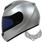 PGR ARROW Gloss Silver DOT APPROVED Full Face motorcycle Street Helmet 