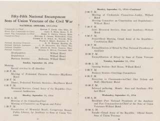 GAR 1936 WASHINGTON DC program~17TH ENCAMPMENT~ LINCOLN  