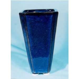  Cobalt blue planter / vase   ceramic 7.5H