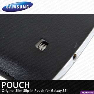    1G6LBEC Slip Leather Pouch Case Cover Galaxy S3 SIII   Black  