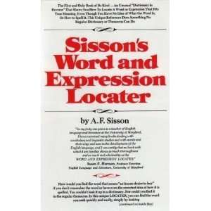  Sissons Word and Expression Locater [Hardcover] A.F 