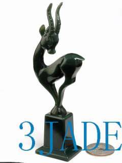 Natural Jade Nephrite Carving/Sculpture Deer Trophy Cup  