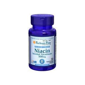  Flush Free Niacin 500 mg 500 mg 50 Capsules Health 