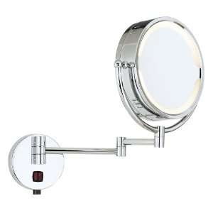  Chrome Swing Arm Touch Free 8 1/2 Wide Lighted Mirror 