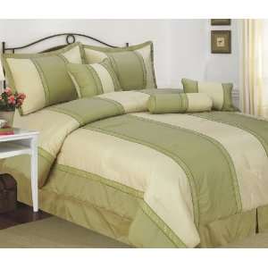  7 Piece King Simsbury Bedding Comforter Set Sage