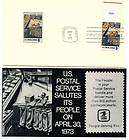 United States Postal Service 1973 FDC Stamp Cover Clerk