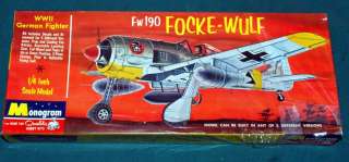 SEALED German Fw190 Focke Wulf 14 Monogram PA107 MIB [F16PE2].  