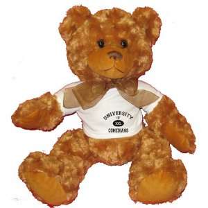  UNIVERSITY OF XXL COMEDIANS Plush Teddy Bear with WHITE T 