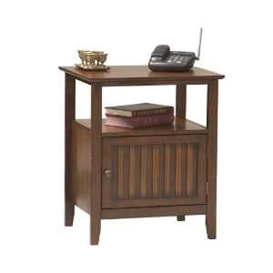  Tasman End Table with Bamboo Accents Walnut Finish