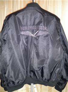 Harley Davidson Vtg Nylon Riding Jacket 3XL Windbreaker Bomber GENUINE 