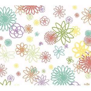  Spiral Flowers Wallpaper (DOUBLE ROLL)