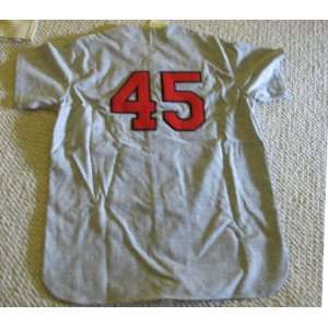 UDA Bob Gibson Signed Vintage Jersey 7/25 Incribed Stats 
