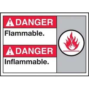 DANGER FLAMMABLE (W/GRAPHIC) Sign   10 x 14 Aluma Lite 