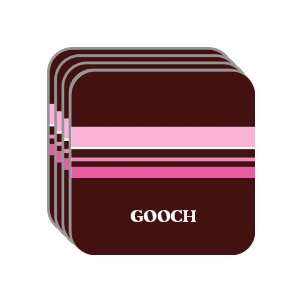 Personal Name Gift   GOOCH Set of 4 Mini Mousepad Coasters (pink 