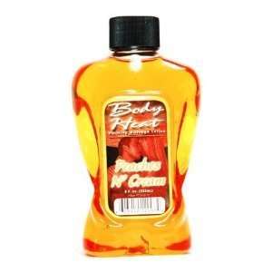 Body Heat Peaches Cream Warming Massage Oil 8oz