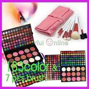 183 Color Warm&Shimmer&Matte EyeShadow Blush Contour Combo Palette + 7 