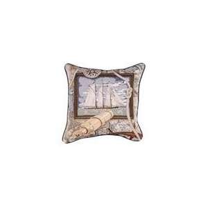  Sailing Boat Decorative Accent Throw Pillow 17 x 17