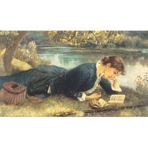   oil paintings   Arthur Hughes   24 x 14 inches   The Compleat Angler