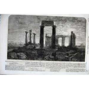  1862 Temple Minerva Aegina Greece Harry Johnson Print 