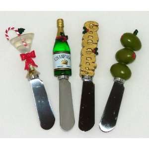  New Years Celebration Party Spreader Gift Set /4 Kitchen 