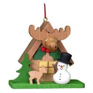  Ulbricht Snowman and Deer with Elk Ornament