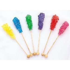 Assorted Rock Candy Sticks   Unwrapped Grocery & Gourmet Food