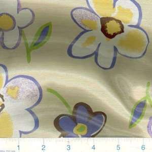  58 Wide Shimmer Print Buttercup Natural Fabric By The 