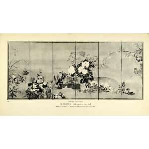  1935 Print Spring Flowers Botanical Shiko Koetsu Garden 