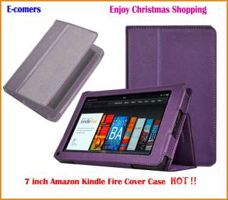 Pink Leather 7 Cover Case For  Kindle Fire Tablet + USB Cable 