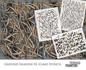   Phantom Camouflage Stencil Mylar Camo Stencil   Ground Shadow  