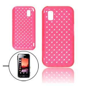  Woven Printed Shocking Pink Cover Shell for Samsung S5230 