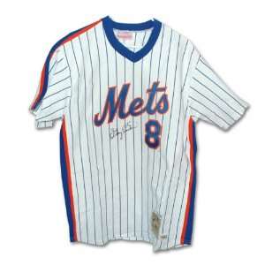  Gary Carter New York Mets Autographed White Mitchell and 