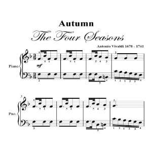   Autumn Four Seasons Vivaldi Big Note Piano Sheet Music Vivaldi Books