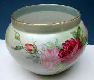Limoges French Jardiniere Hand Painted   circa 1910  