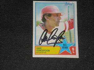 DAVE CONCEPCION 1983 TOPPS ALL  STAR SIGNED CARD #400  
