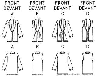 Loose fit Jacket & Vest B3857 Pattern   Easy Sew 6 16  