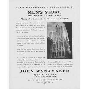  John Wanamaker Ad from October 1932