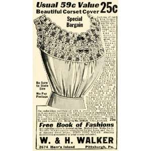 1914 Ad W. H. Walker Corset Victorian Fashion Clothing Accessories 