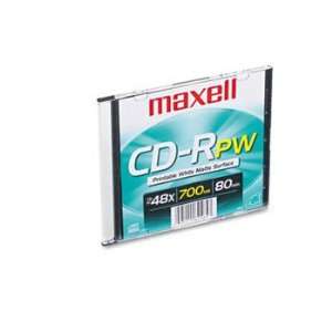  Maxell® CD R Printable Recordable Disc DISC,CD RPW,700MB 