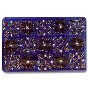 com Wooden Box, 5057, Traditional Polish Handcraft, Blue with Hearts 